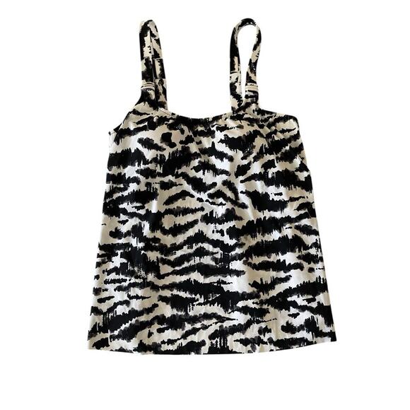 Swim Solutions Other - SWIM SOLUTIONS A-Line Tankini Feral Stripes Swim Top Size 8 NWT $78